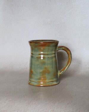 Mug vert/brun en grès
