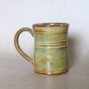 Mug anse large émail vert/brun