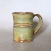 Mug anse large émail vert/brun