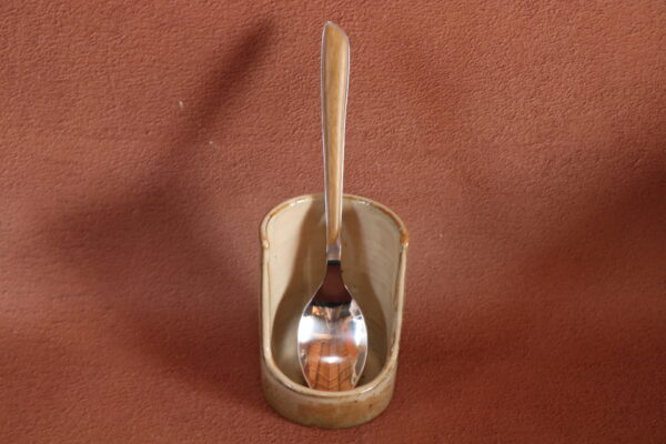 Porte-cuillère vertical brun/crème